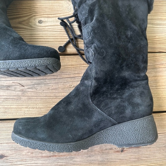 Khombu women’s black fur lined suede boots size 8.5 - Picture 3 of 12